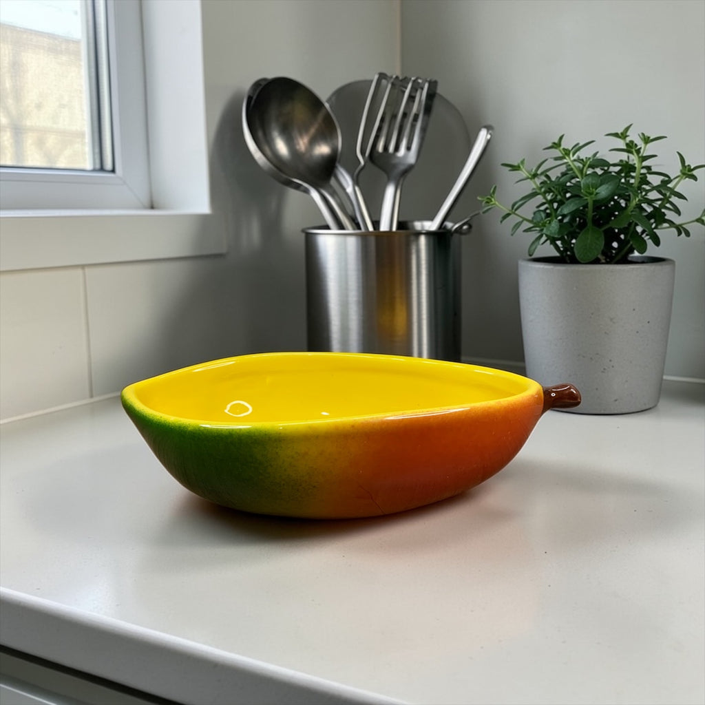 Bowl Decorado Em Manga de Cerâmica Esmaltada