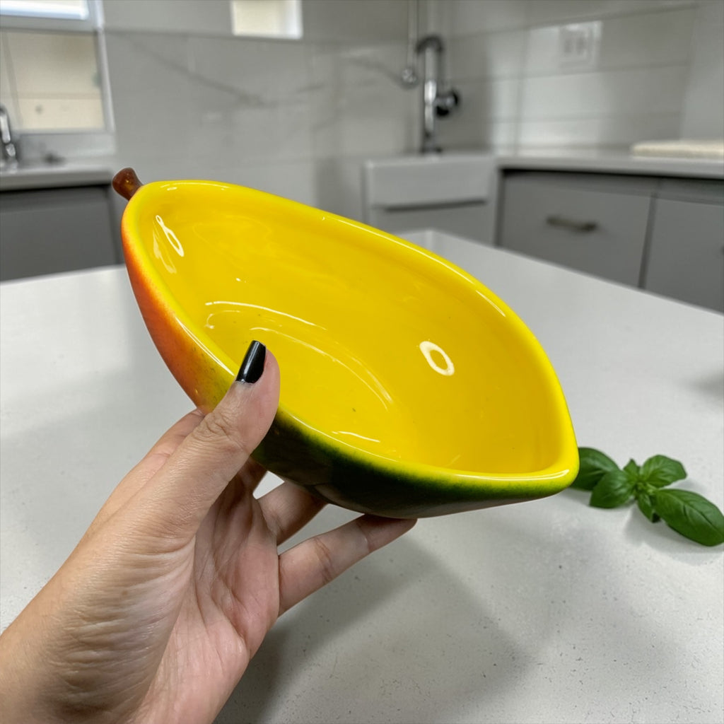 Bowl Decorado Em Manga de Cerâmica Esmaltada