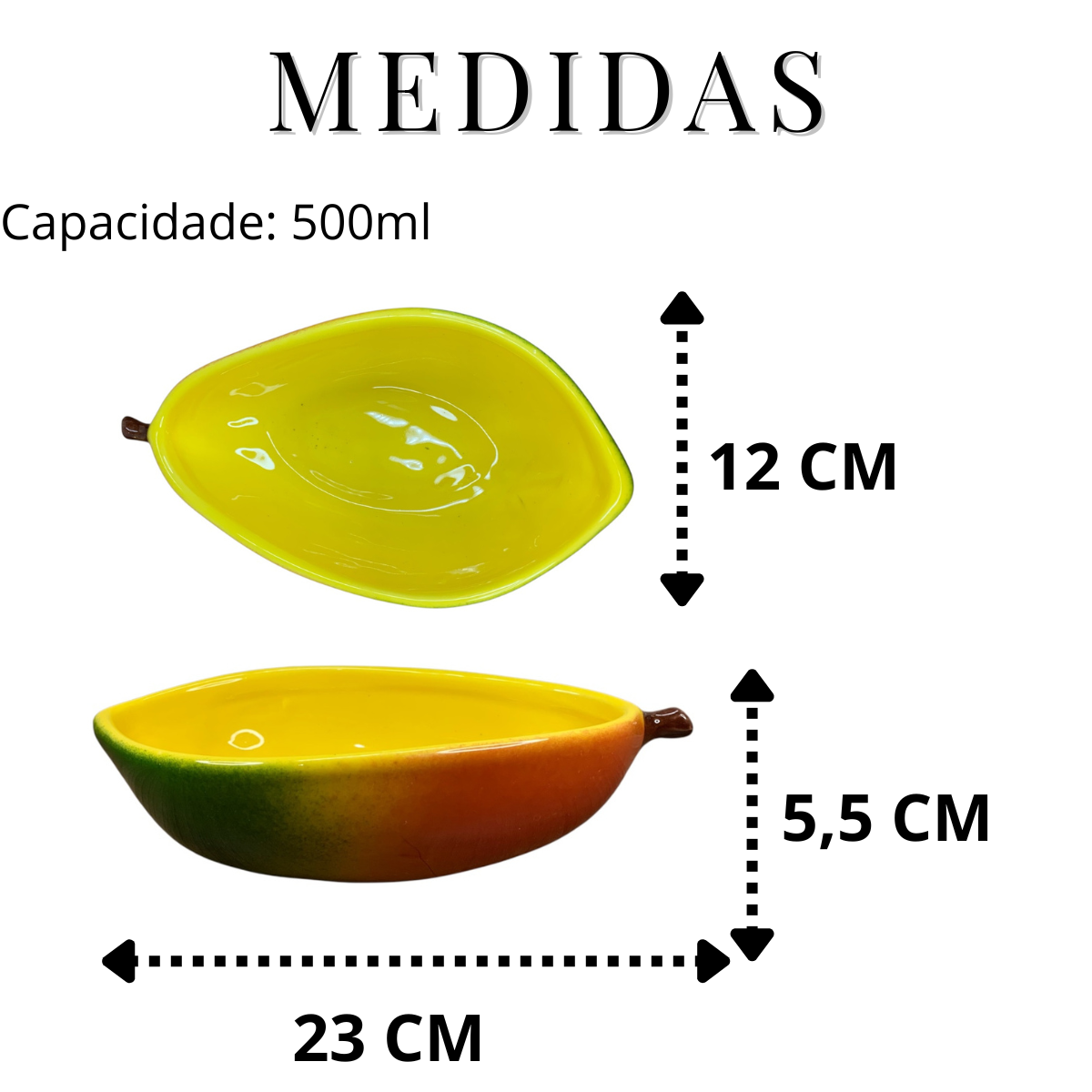 Bowl Decorado Em Manga de Cerâmica Esmaltada