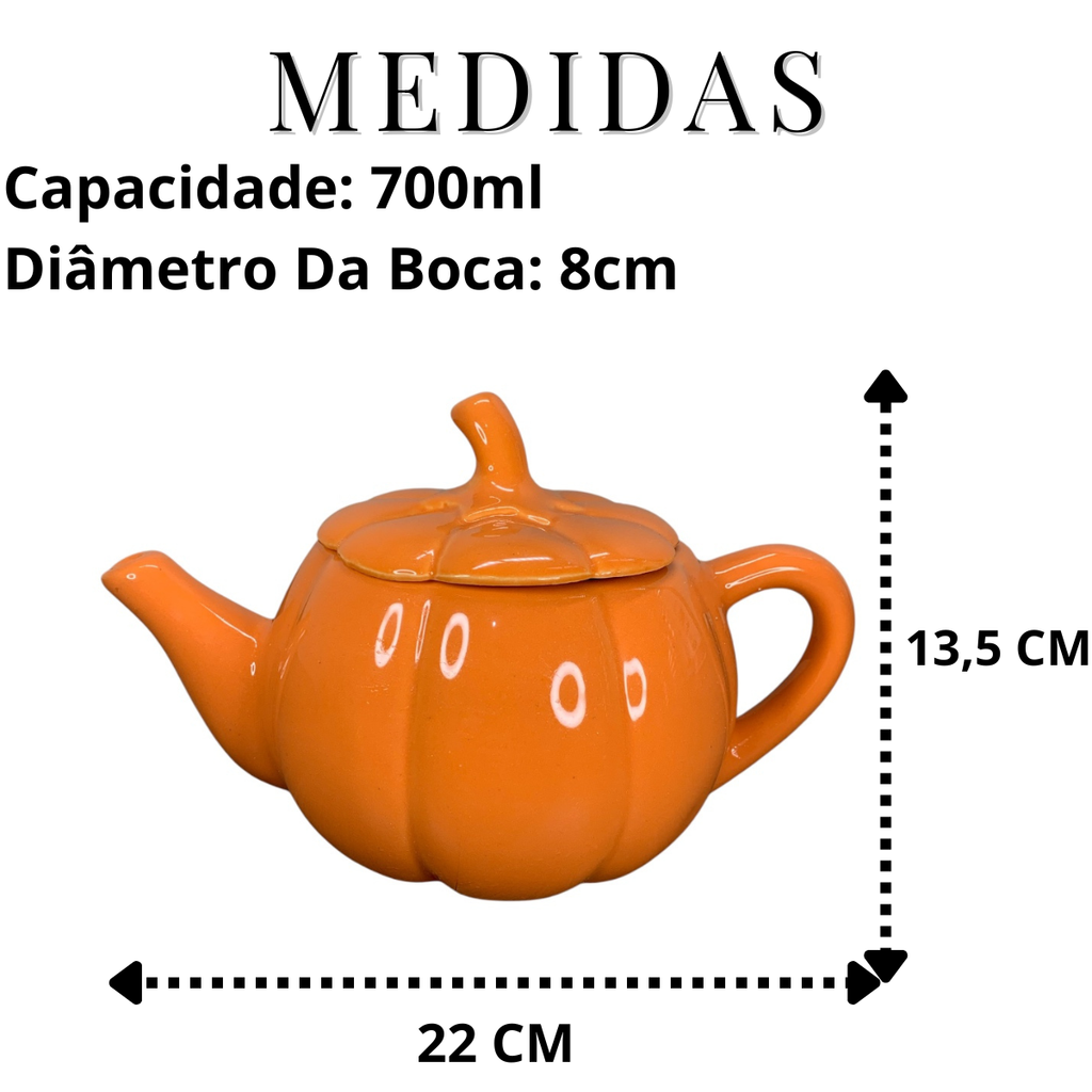 Bule de Abóbora 700ml Laranja