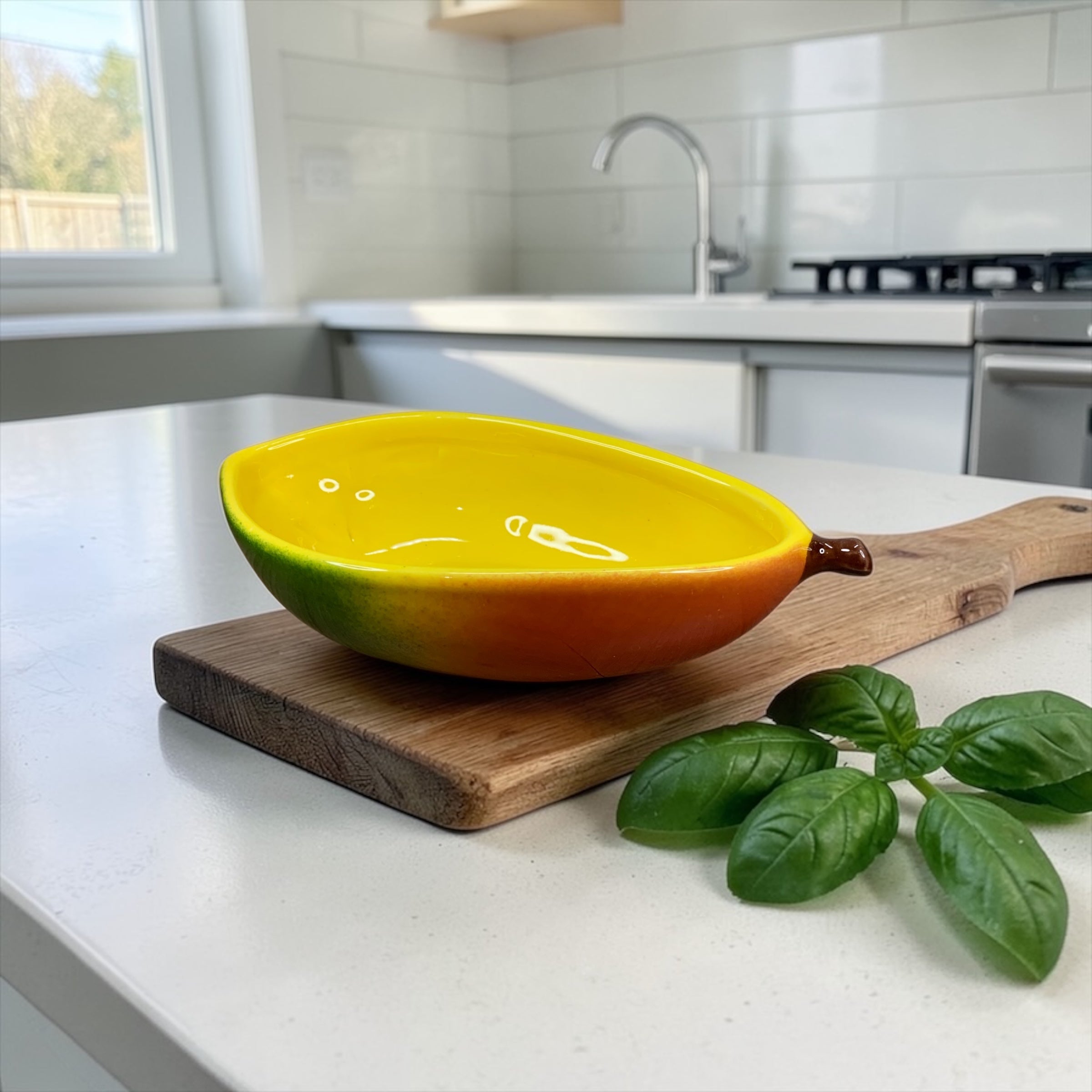 Bowl Decorado Em Manga de Cerâmica Esmaltada