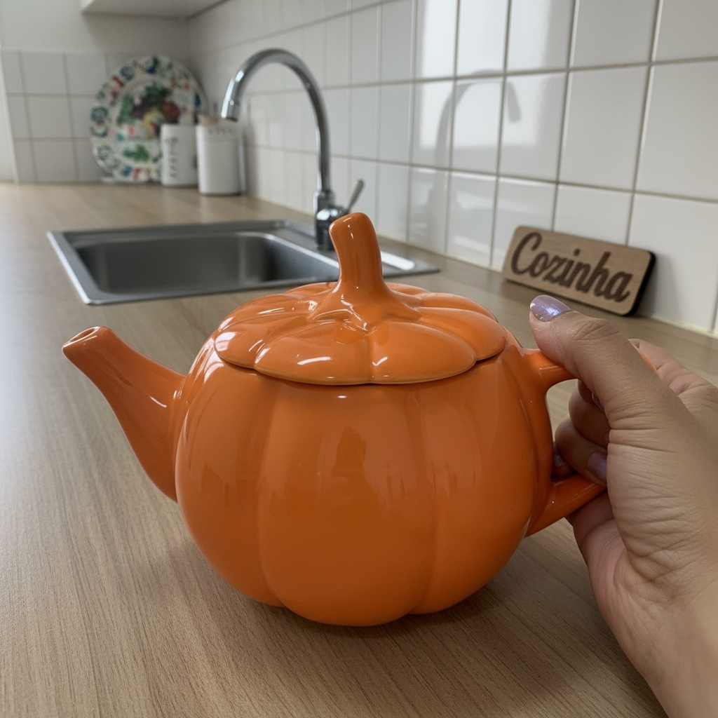 Bule de Abóbora 700ml Laranja