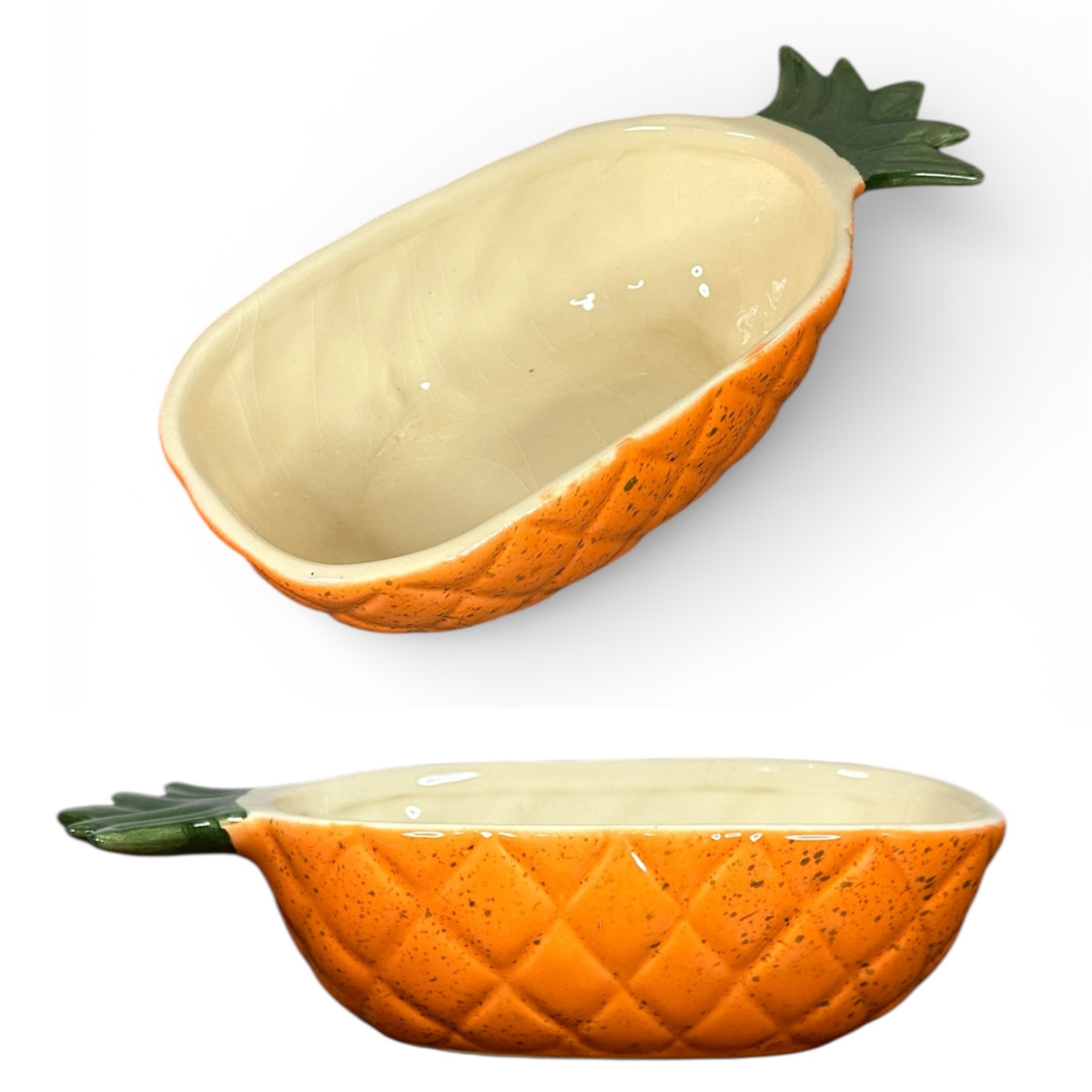 Tigela de Abacaxi Laranja Decorada