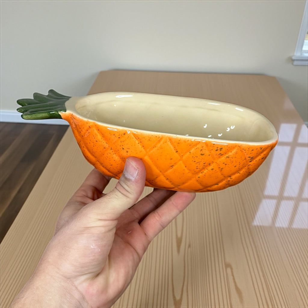 Tigela de Abacaxi Laranja Decorada