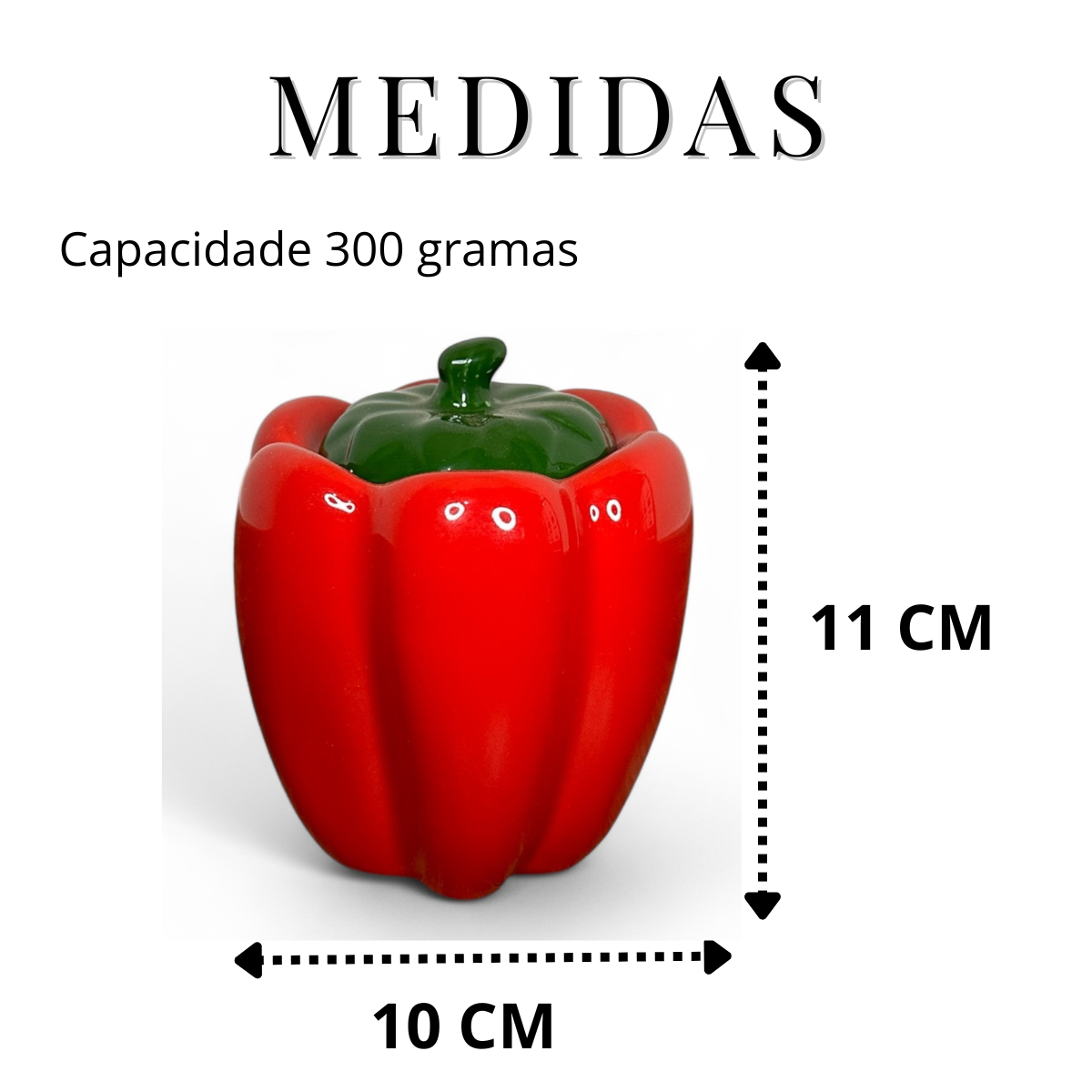 Pimentão Porta Temperos Vermelho