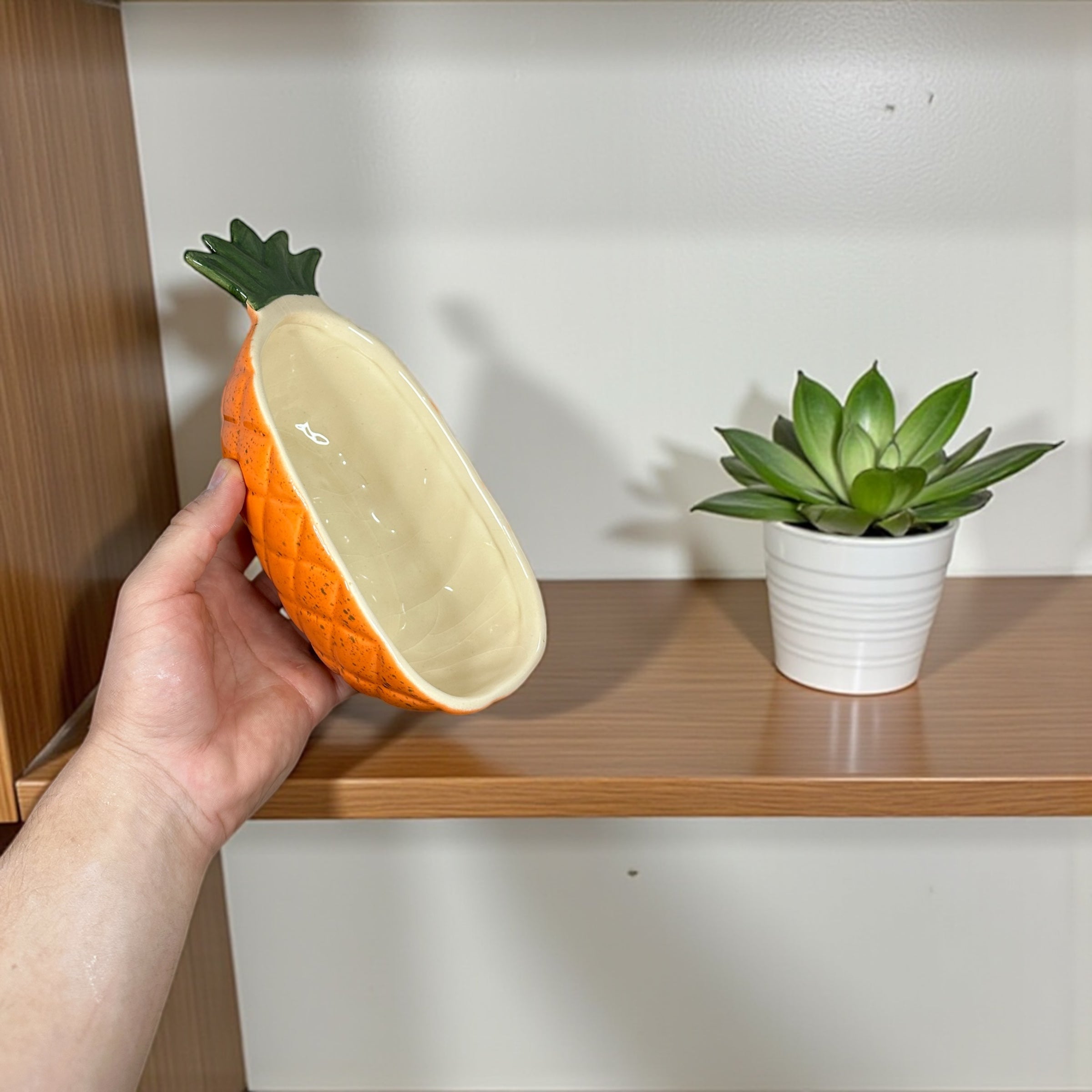 Tigela de Abacaxi Laranja Decorada