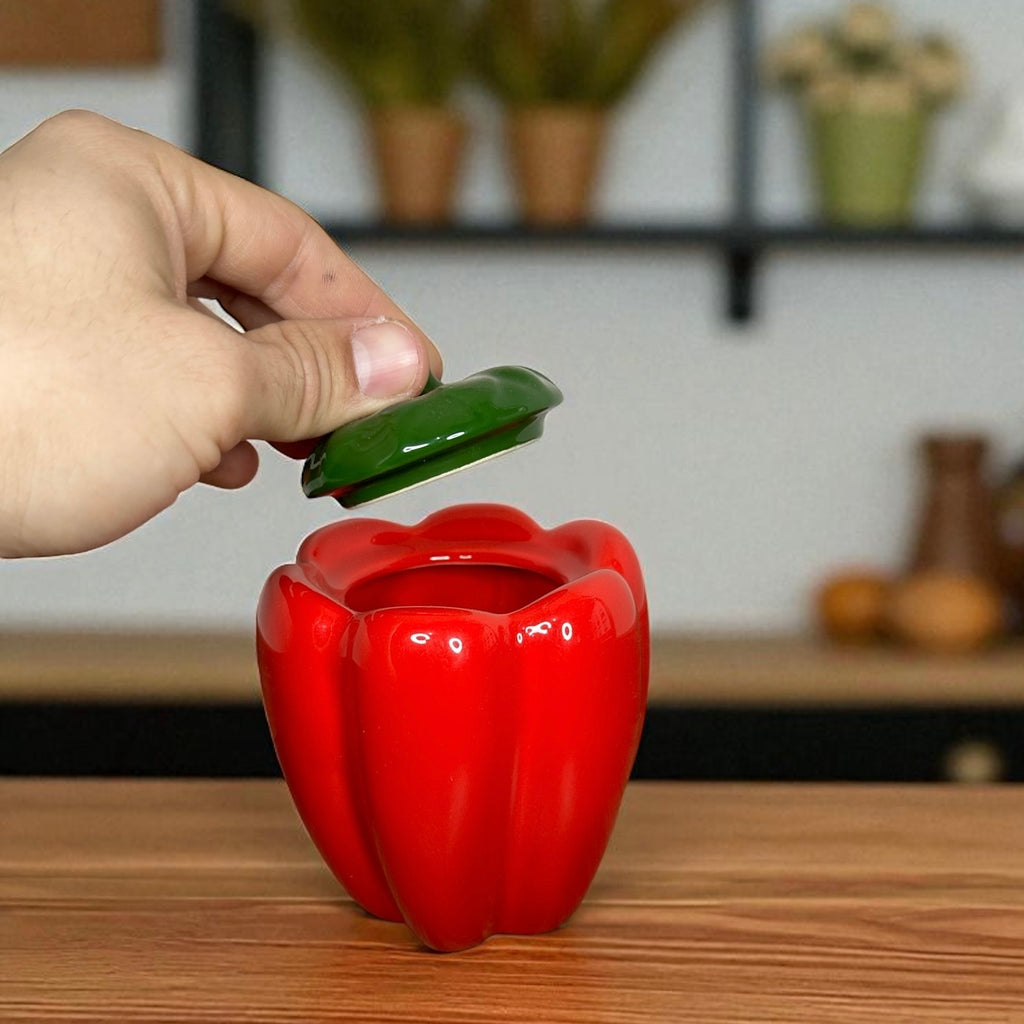 Pimentão Porta Temperos Vermelho