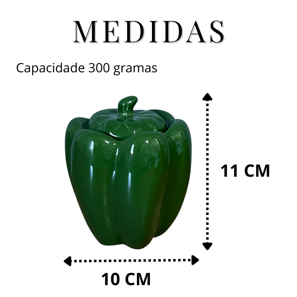 Pimentão Porta Tempero Verde Escuro