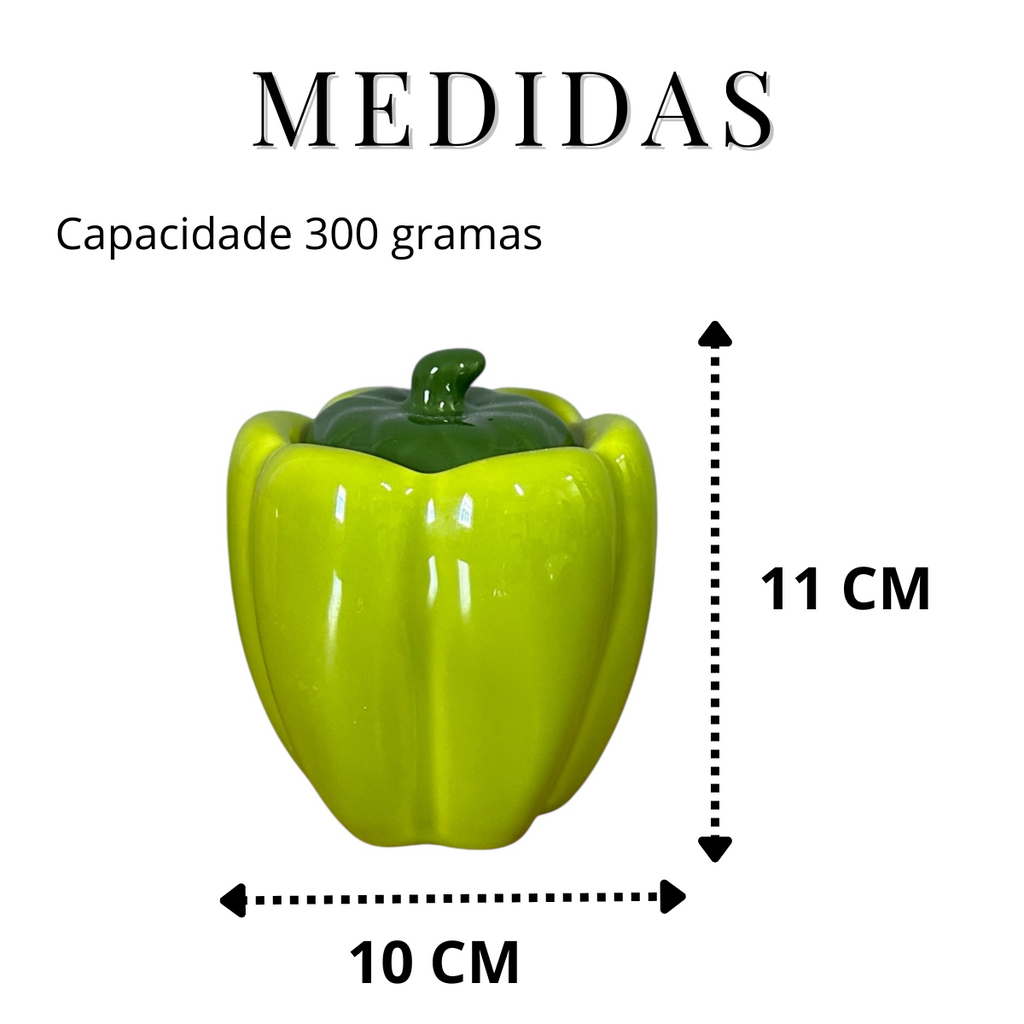 Pimentão Porta Tempero Verde Claro