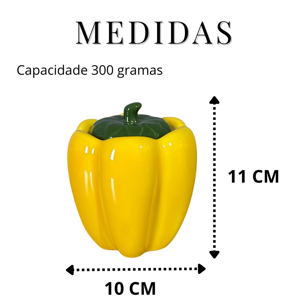 Pimentão Porta Tempero Amarelo