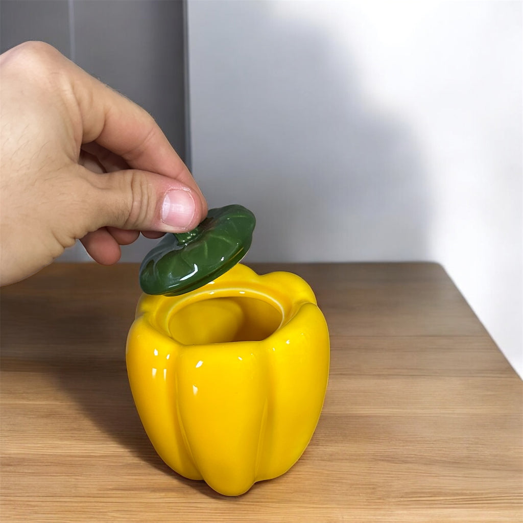 Pimentão Porta Tempero Amarelo