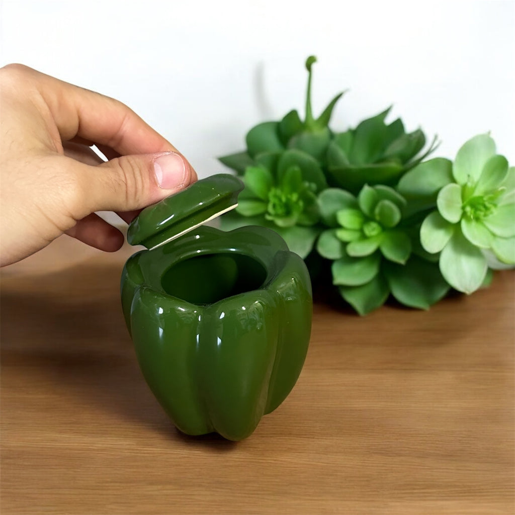 Pimentão Porta Tempero Verde Escuro