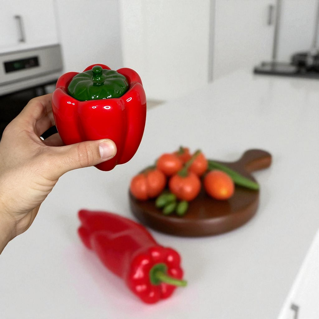 Pimentão Porta Temperos Vermelho