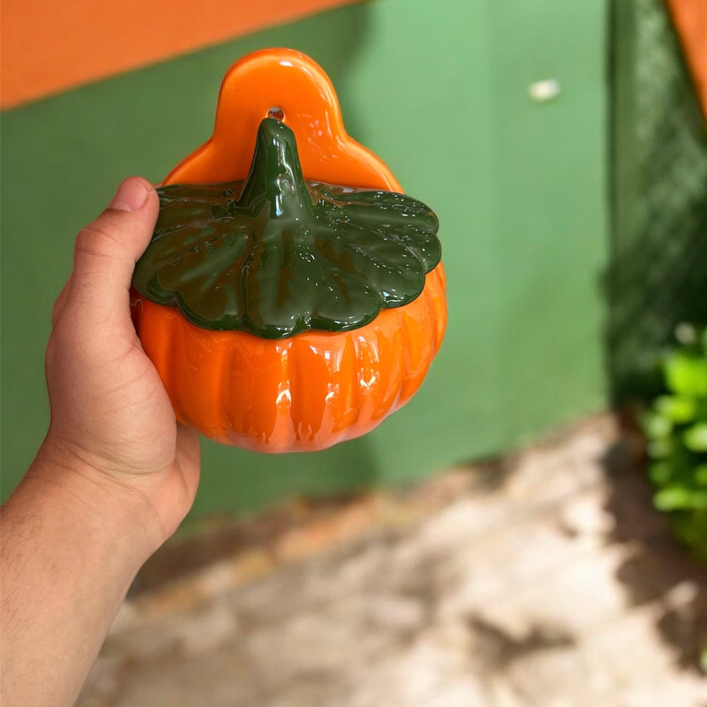 Saleiro Em Formato de Abóbora Laranja