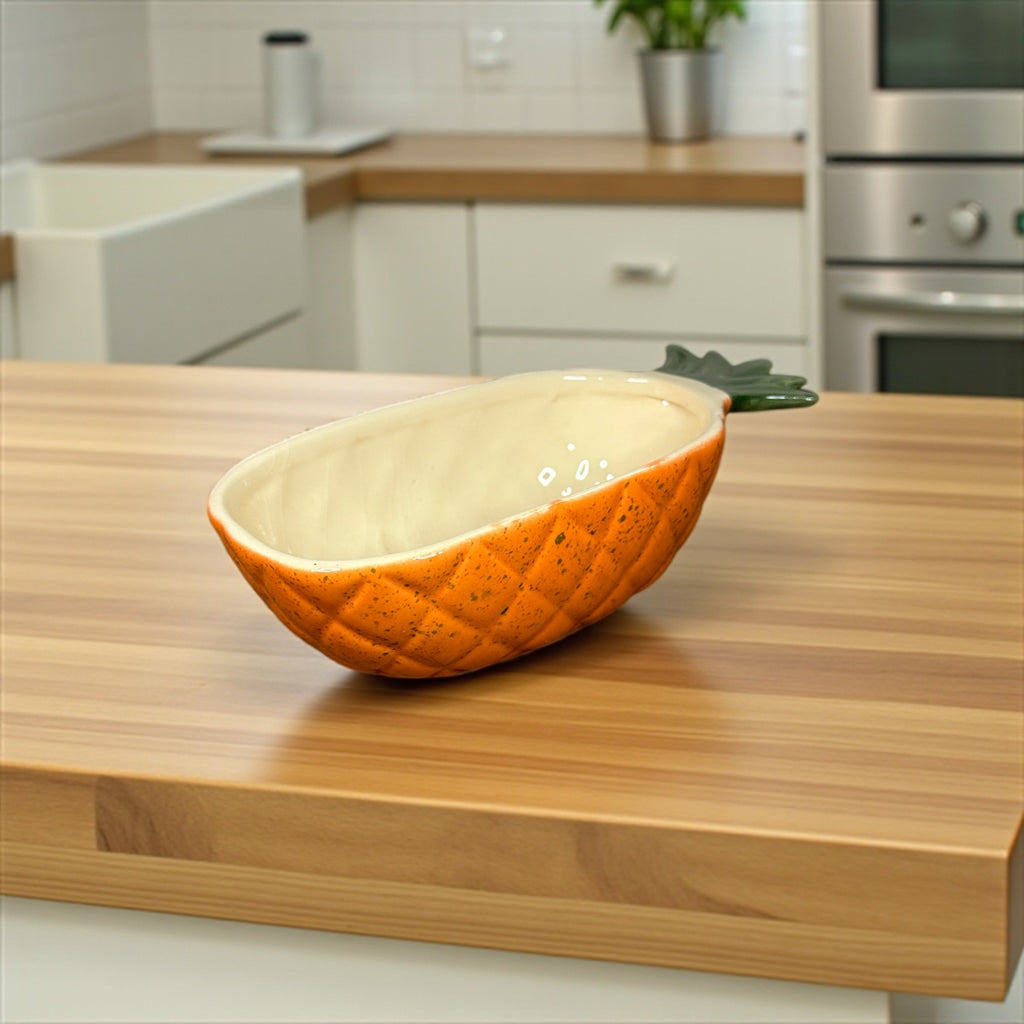 Tigela de Abacaxi Laranja Decorada