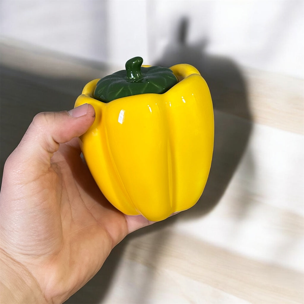 Pimentão Porta Tempero Amarelo