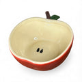 Bowl de Maça Vermelha Decorado Á Mão de Cerâmica
