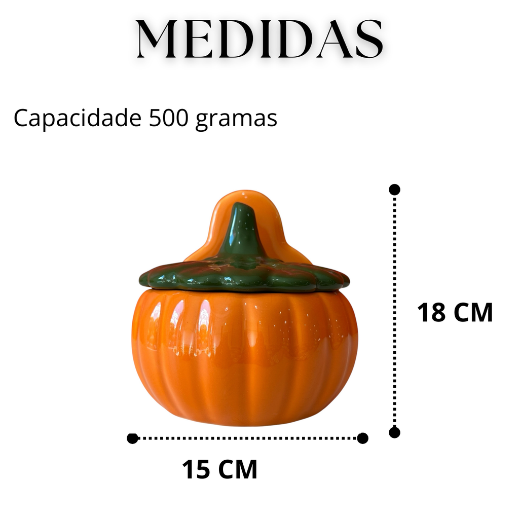 Saleiro Em Formato de Abóbora Laranja