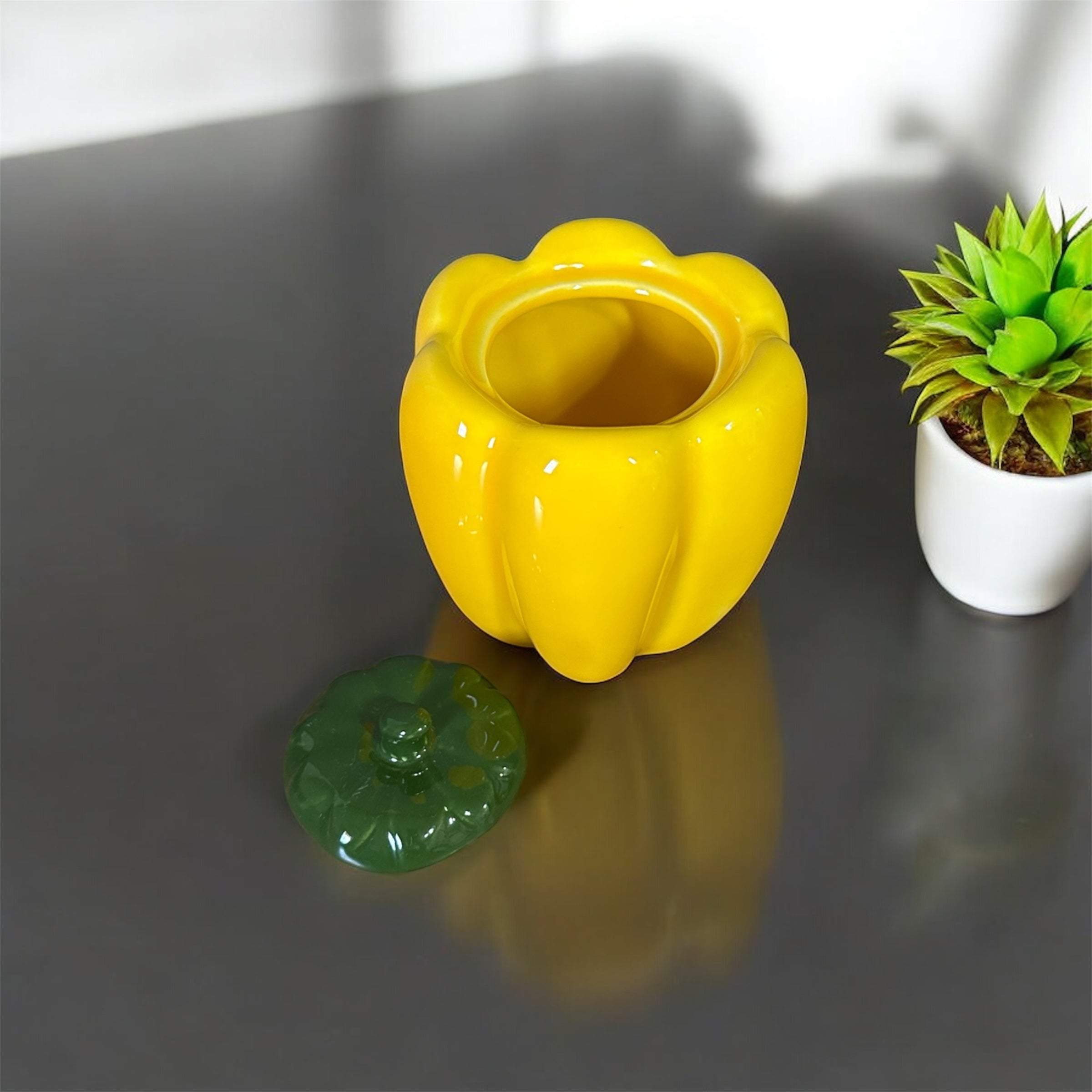Pimentão Porta Tempero Amarelo
