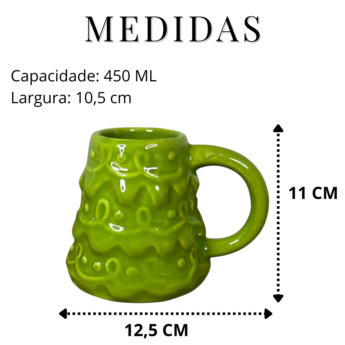 Caneca de Natal 450ml Feito de Cerâmica Esmaltada